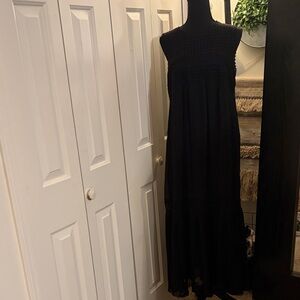 By Anthropology Elegant Black Sleeveless Maxi Dress